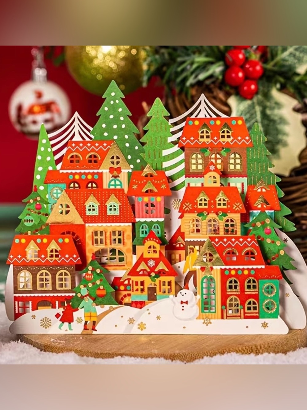 Christmas Village Pop Up Card - Picture 3 of 5
